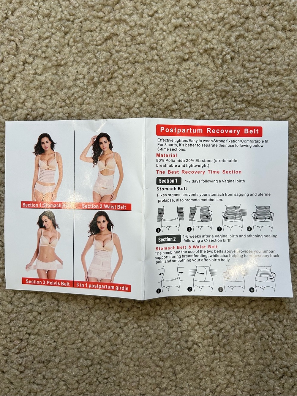 Women’s Labor & Delivery Gown and Postpartum Recovery Belt - Picture 5 of 5